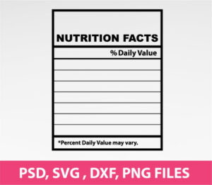 blank empty nutrition facts label template doc
