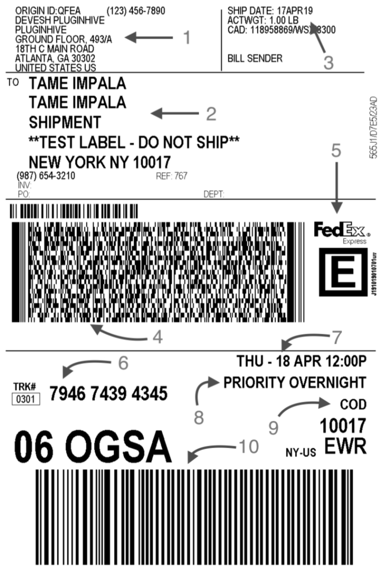 editable fake ups shipping label template excel