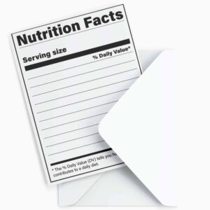 empty nutrition facts label template example