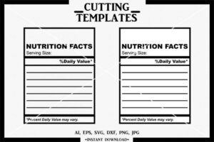 free blank us nutrition facts label template word