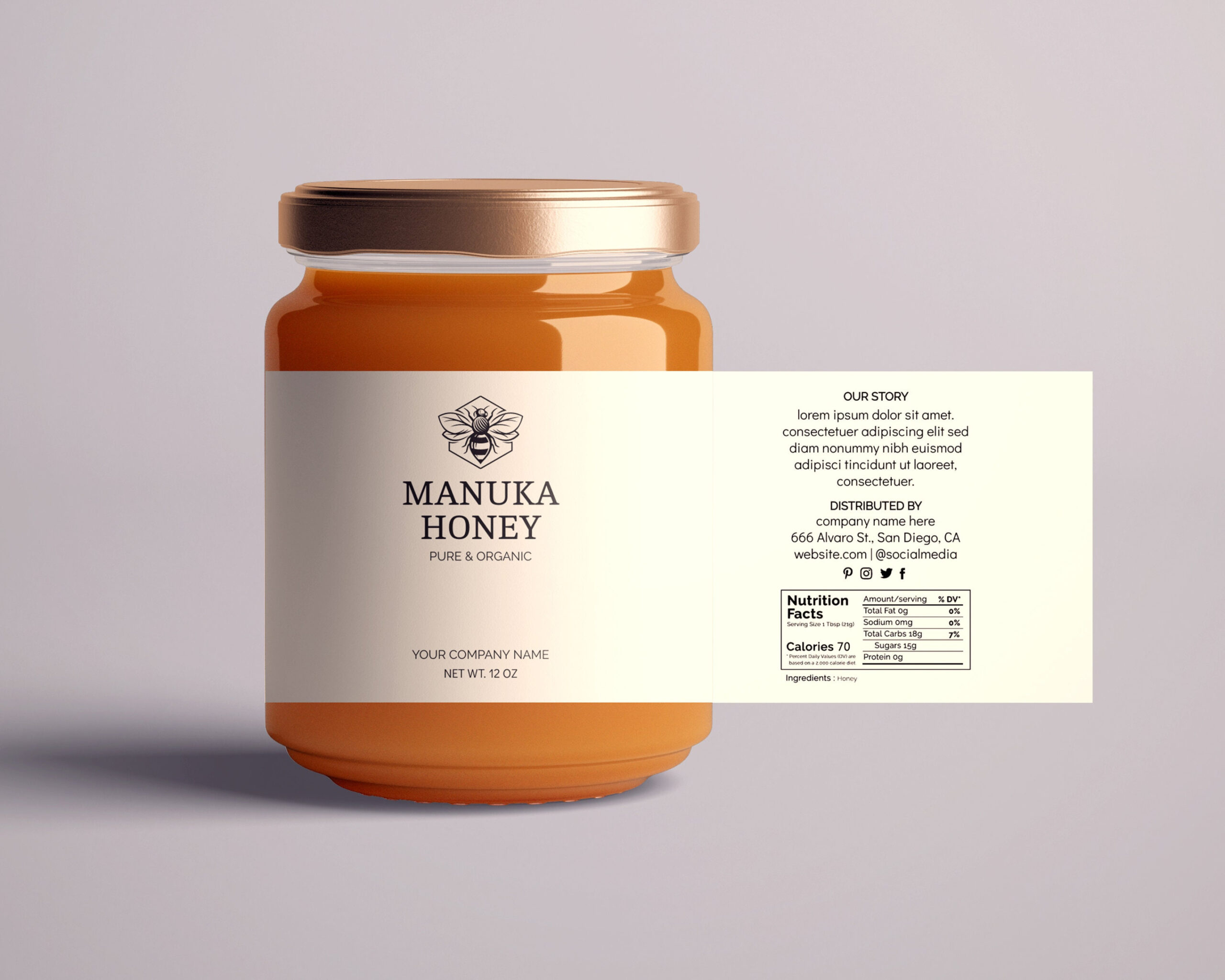 free editable honey jar labels template pdf