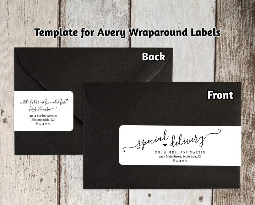 free editable wrap around address labels template