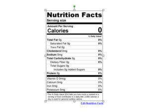 free printable empty nutrition facts label template word