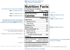 printable fda nutrition facts label template excel