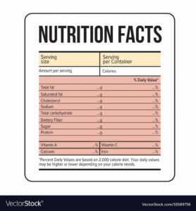 printable us nutrition facts label template doc