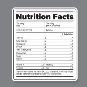 printable us nutrition facts label template pdf