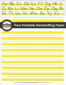 blank handwriting paper template for kindergarten example