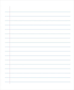 blank lined paper template to print word