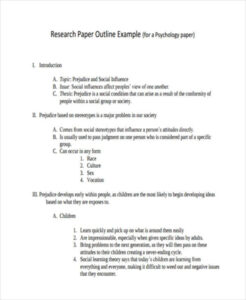 blank outline for a research paper template word