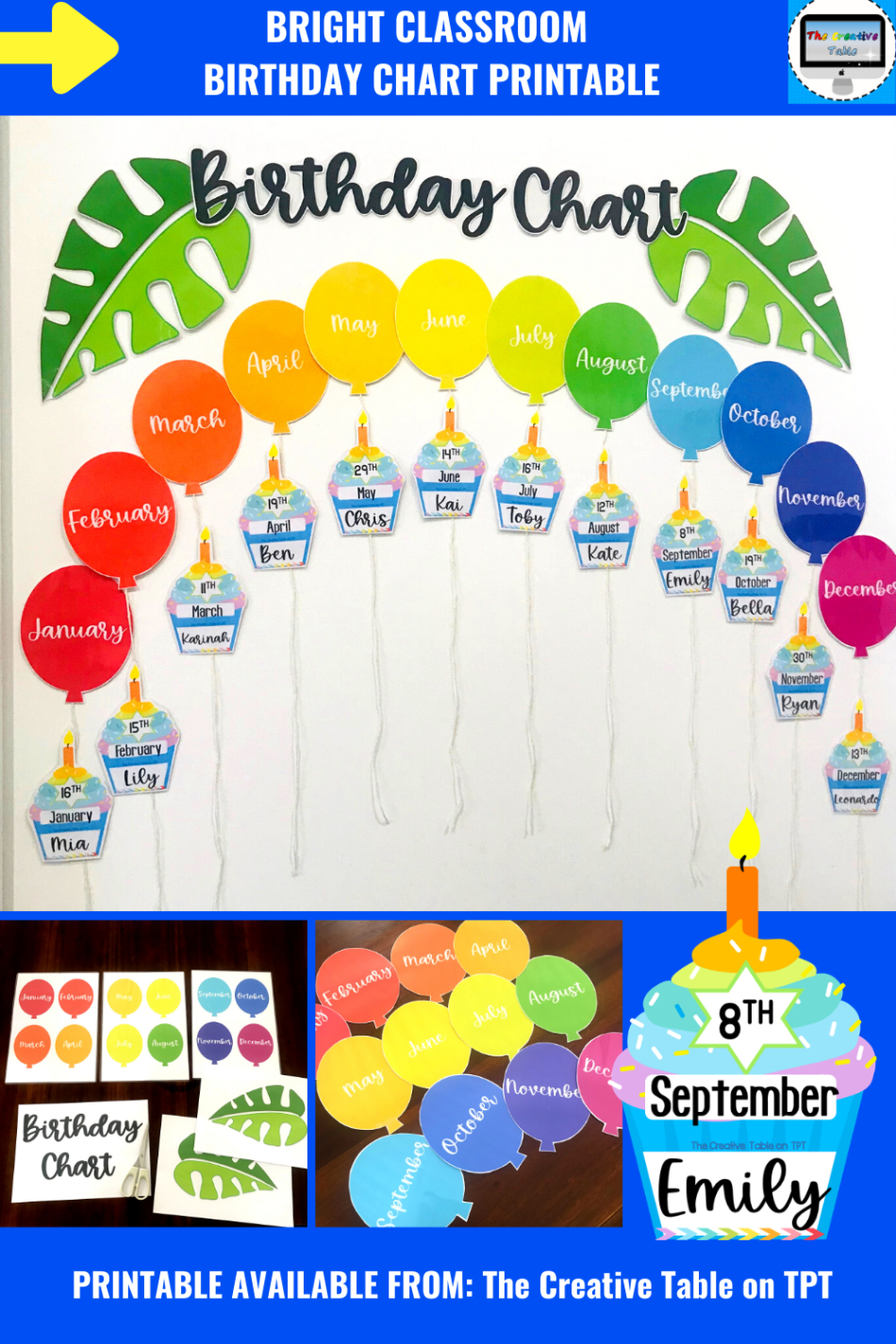 Classroom Birthday Calendar Template Doc Sample