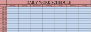 Custom Daily Task Calendar Template Pdf Example