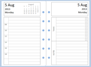 Editable Daily Calendar Journal Template Doc Example