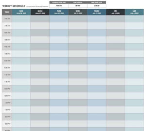 Editable Daily Calendar Template 30 Minute Increments Pdf Example