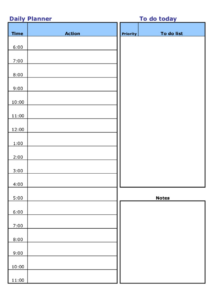 Editable Daily Calendar Template With Time Slots Pdf Example