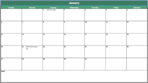 Editable Daily Event Calendar Template Pdf