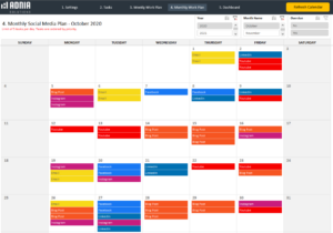 editable google sheets social media calendar template example