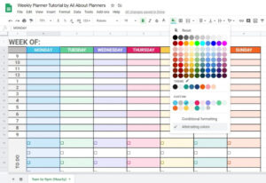 editable google sheets weekly calendar template sample