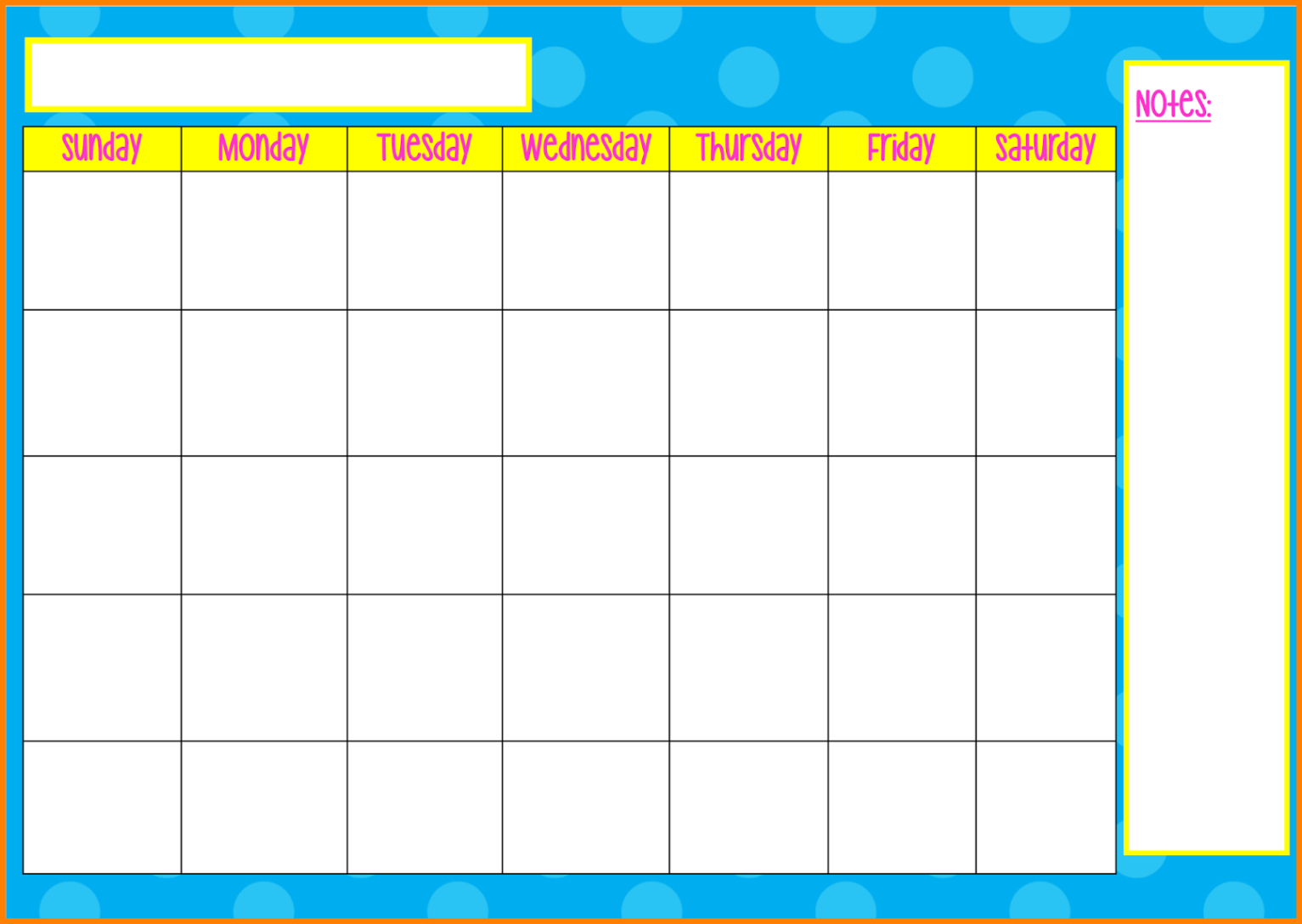 editable monday to friday calendar template