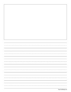 free blank handwriting paper template for kindergarten pdf