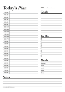 Free  Daily Calendar Template With Time Slots Pdf Sample