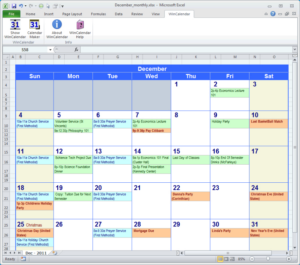 Free  Daily Event Calendar Template