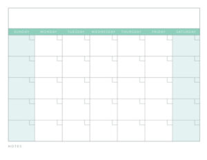 free editable blank calendar template free printable pdf