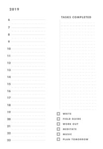 Free Editable Daily Calendar Journal Template Doc