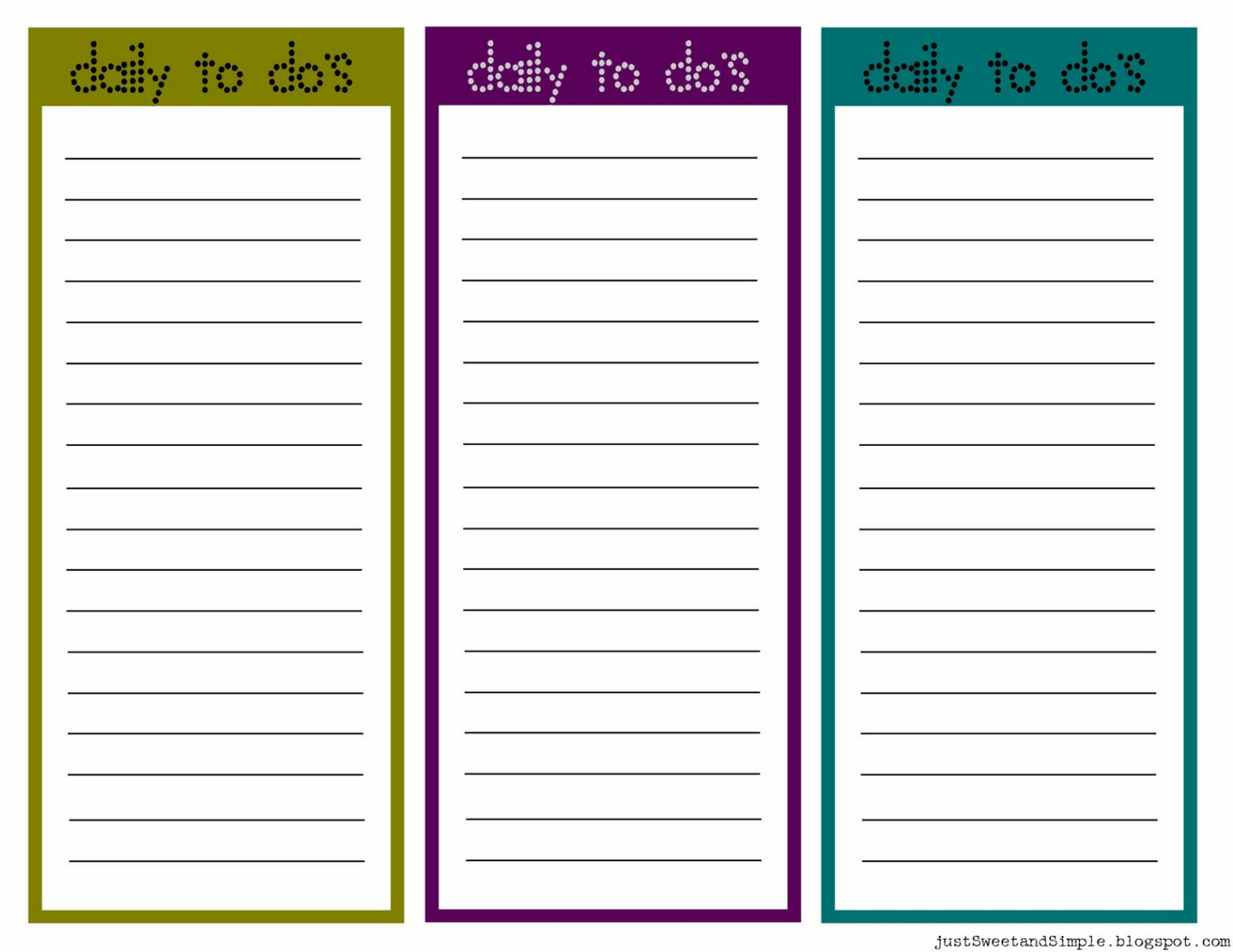 Free Editable Daily To Do List Calendar Template Excel Sample