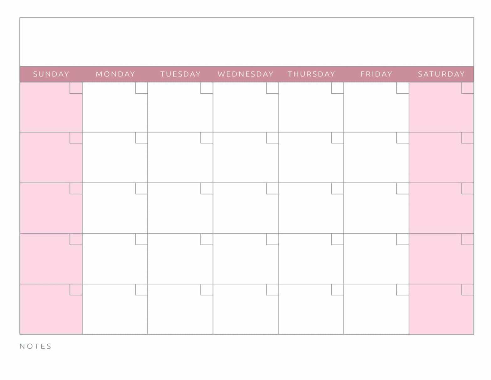 free editable free blank printable calendar template