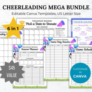 free editable free cheer calendar fundraiser template example