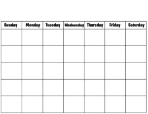 free editable monthly free printable blank calendar template doc