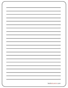 free  handwriting paper template for kindergarten pdf