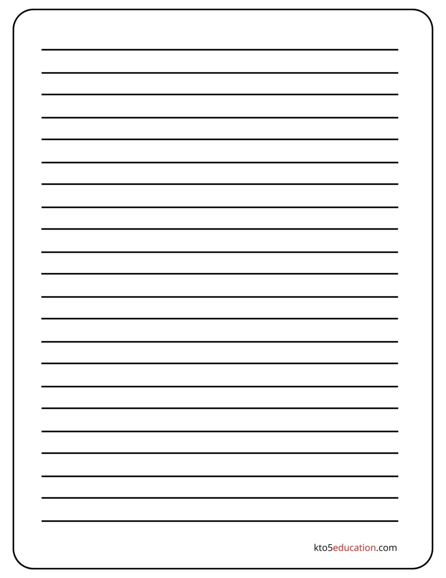 free  handwriting paper template for kindergarten pdf