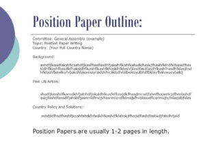 free  model un position paper template example