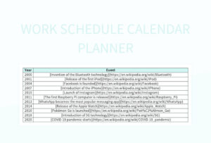 Free  Office Schedule Calendar Template Pdf