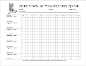 Free Printable Daily Medication Calendar Template