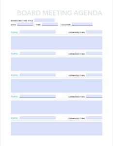 Free Printable Daily Meeting Calendar Template