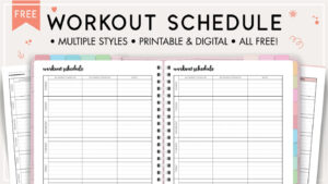 Free Printable Daily Workout Calendar Template  Example