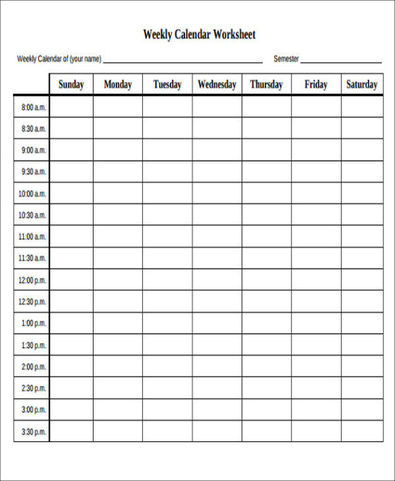 free  printable pdf blank calendar template