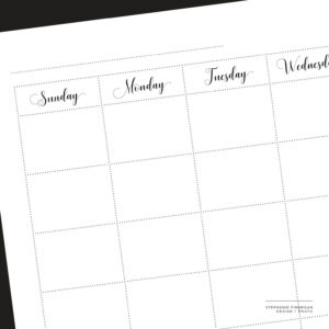 free sample customizable cute blank calendar template doc