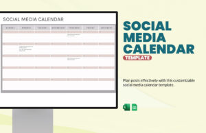 free sample social media calendar template free doc