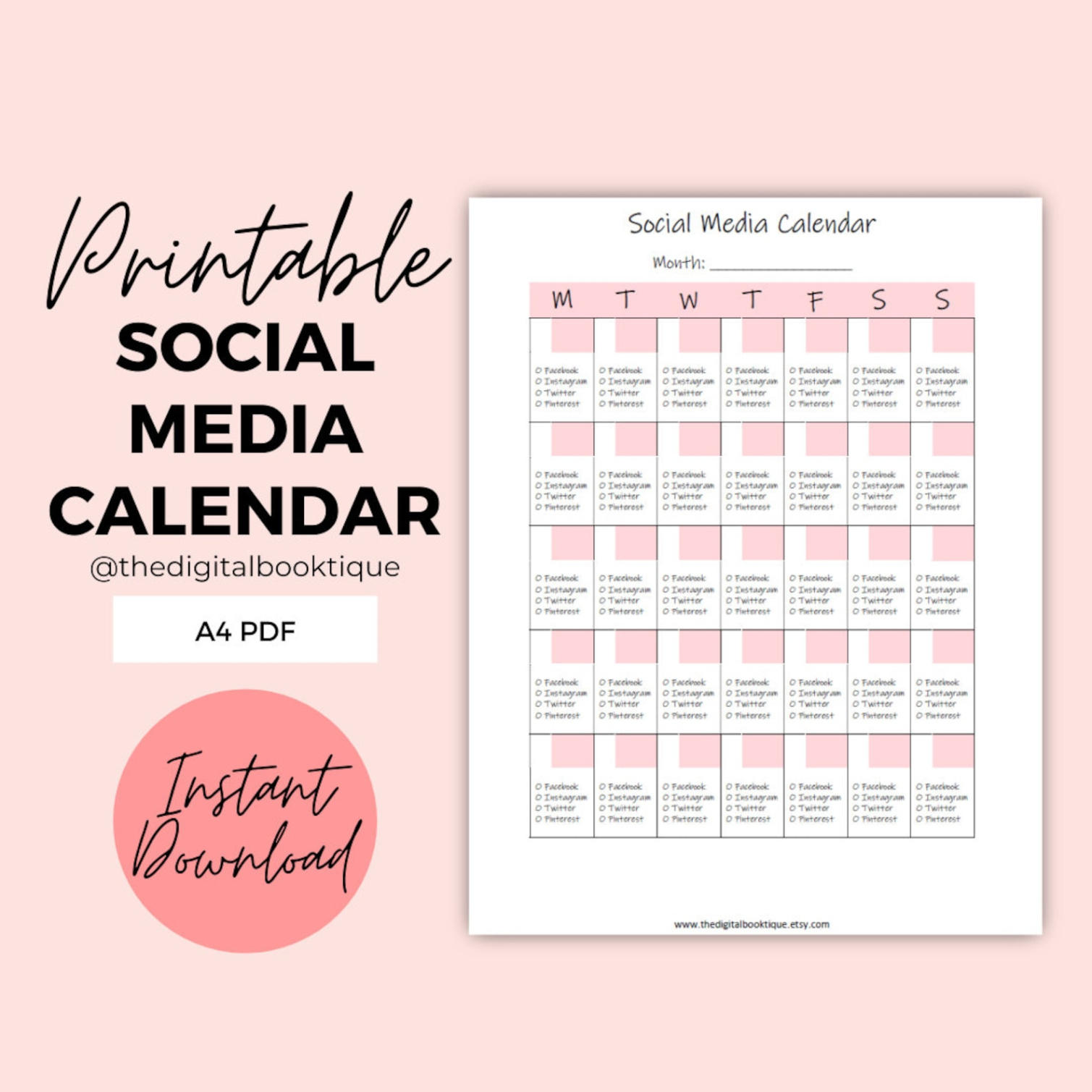 free sample social media content calendar template excel