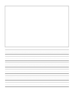 free  writing paper template for kindergarten