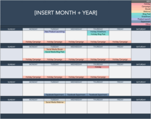 google sheets social media calendar template excel