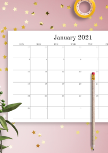 printable blank calendar template free printable example