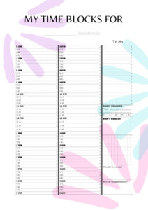 Printable Daily Calendar Template 15 Minute Increments Doc Example