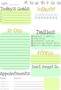 Printable Daily To Do List Calendar Template Pdf Sample