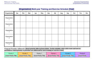 Printable Daily Workout Calendar Template Doc Sample