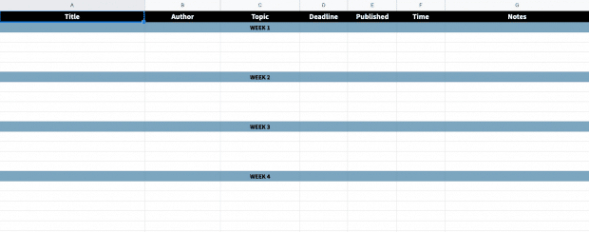 printable editorial calendar template google sheets excel