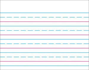 printable handwriting paper template for kindergarten word